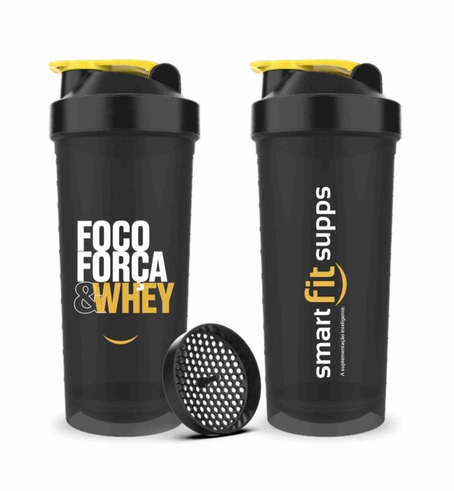 Coqueteleira "Foco, força e whey" 600m smart fit supps